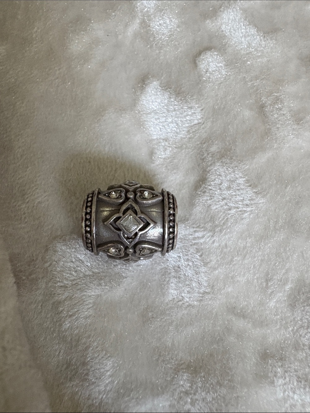 Brighton Silver-Tone Decorative Barrel Bead